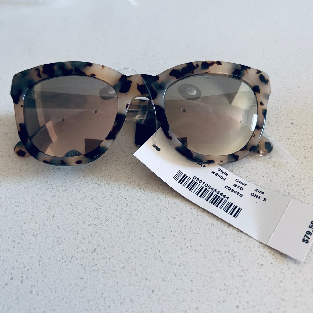 BRAND NEW - JCrew Cabana Oversized Sunglasses - Color Beige Tortoise
